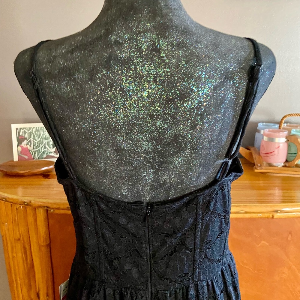 NSR Lace Bustier Midi Dress in Black - Picture 12 of 13